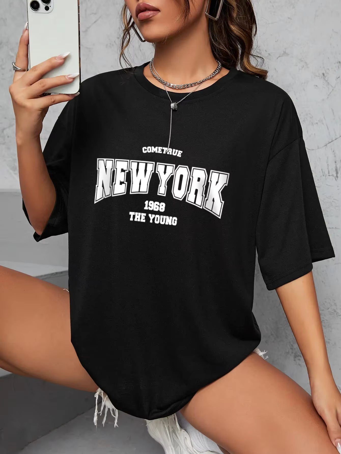 Axon Oversized "New York 1968" Graphic Tee