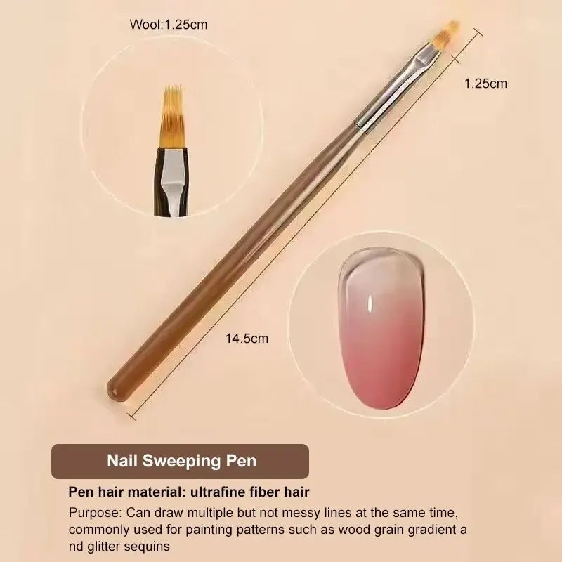 Axon UV Gel Nail Brush Liner | 9Pcs