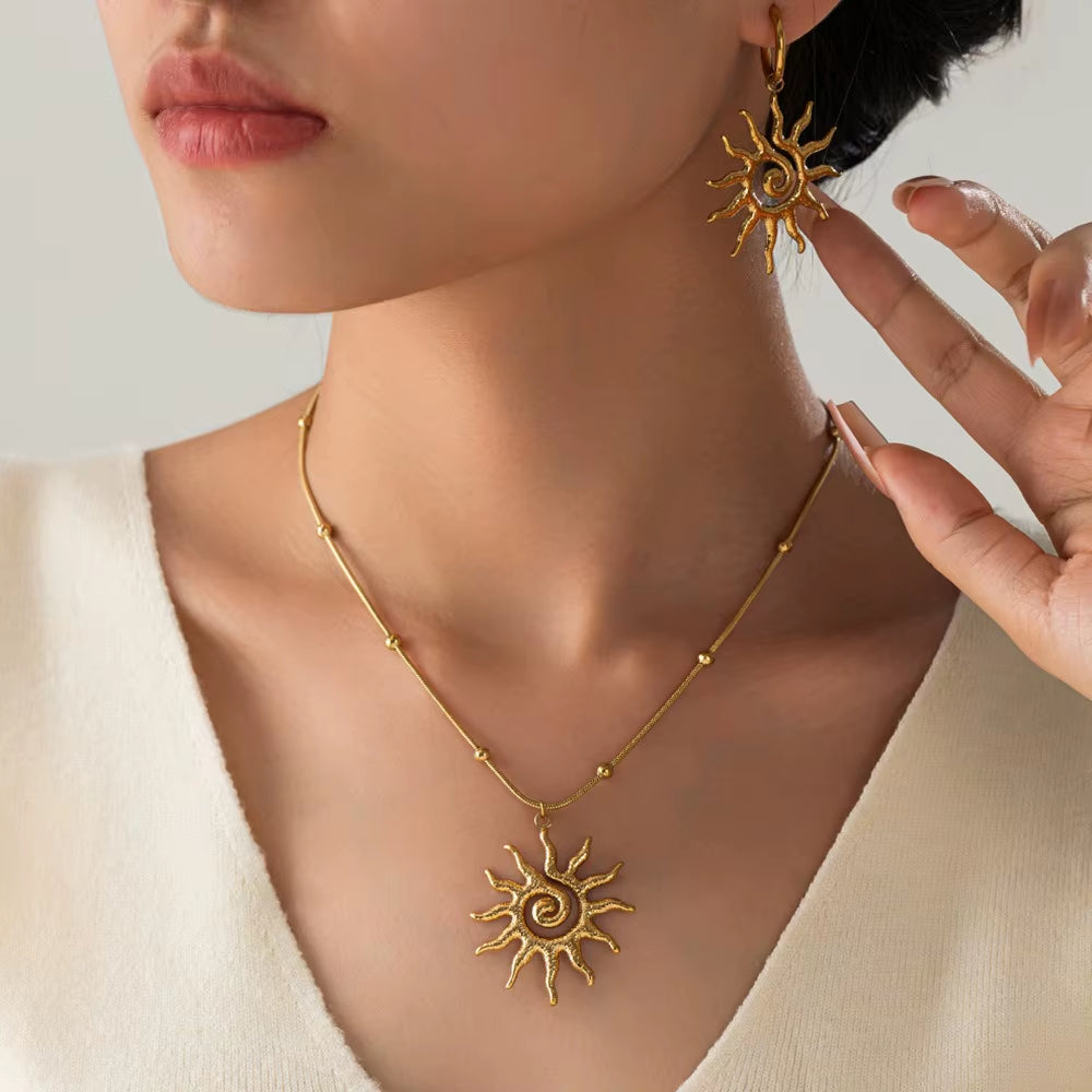 Axon Vintage Celestial Sunburst Jewelry Set