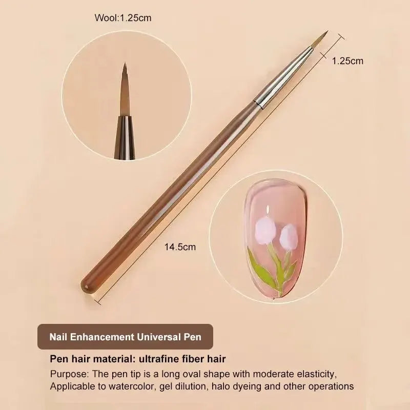 Axon UV Gel Nail Brush Liner | 9Pcs