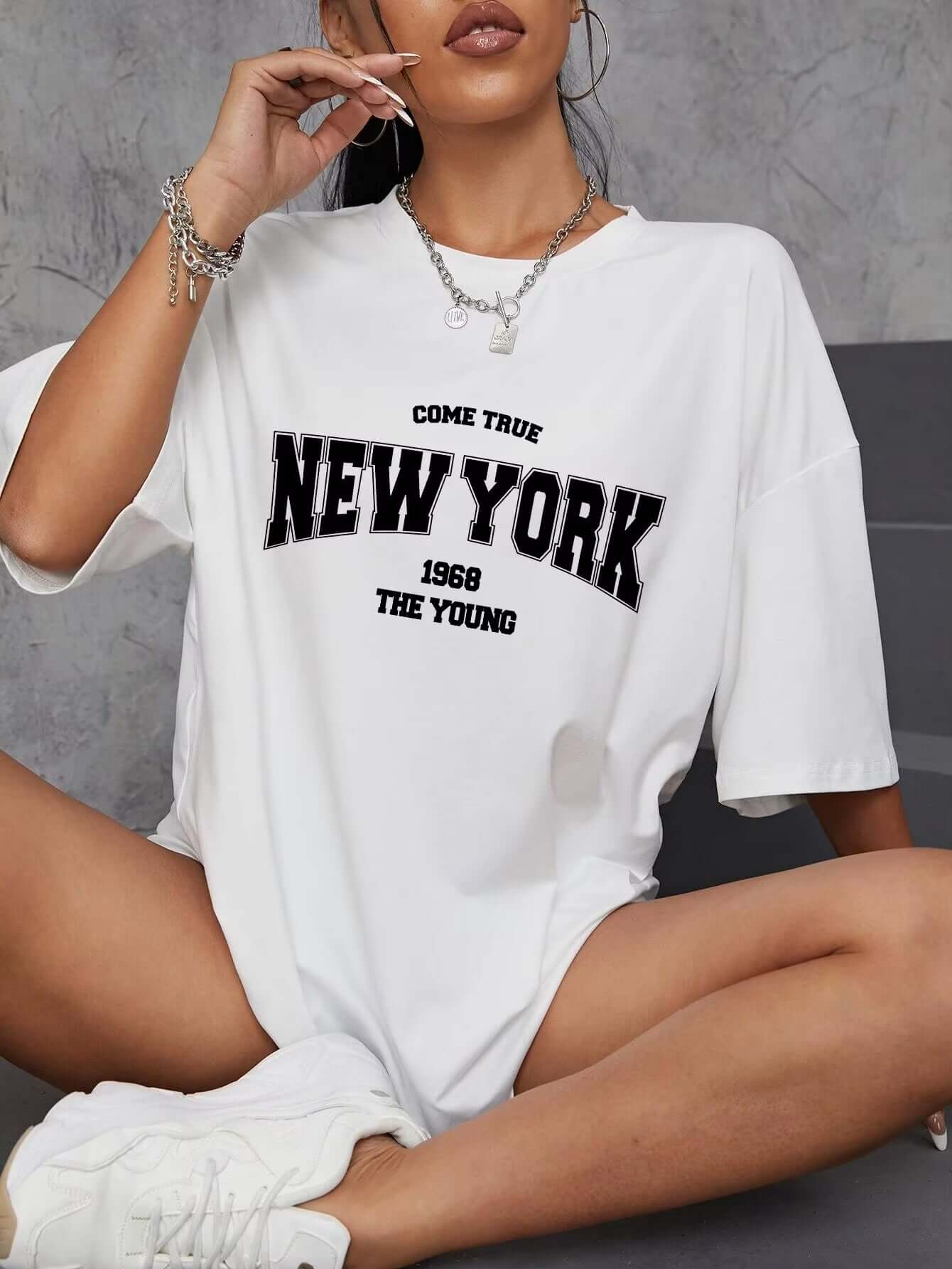 Axon Oversized "New York 1968" Graphic Tee
